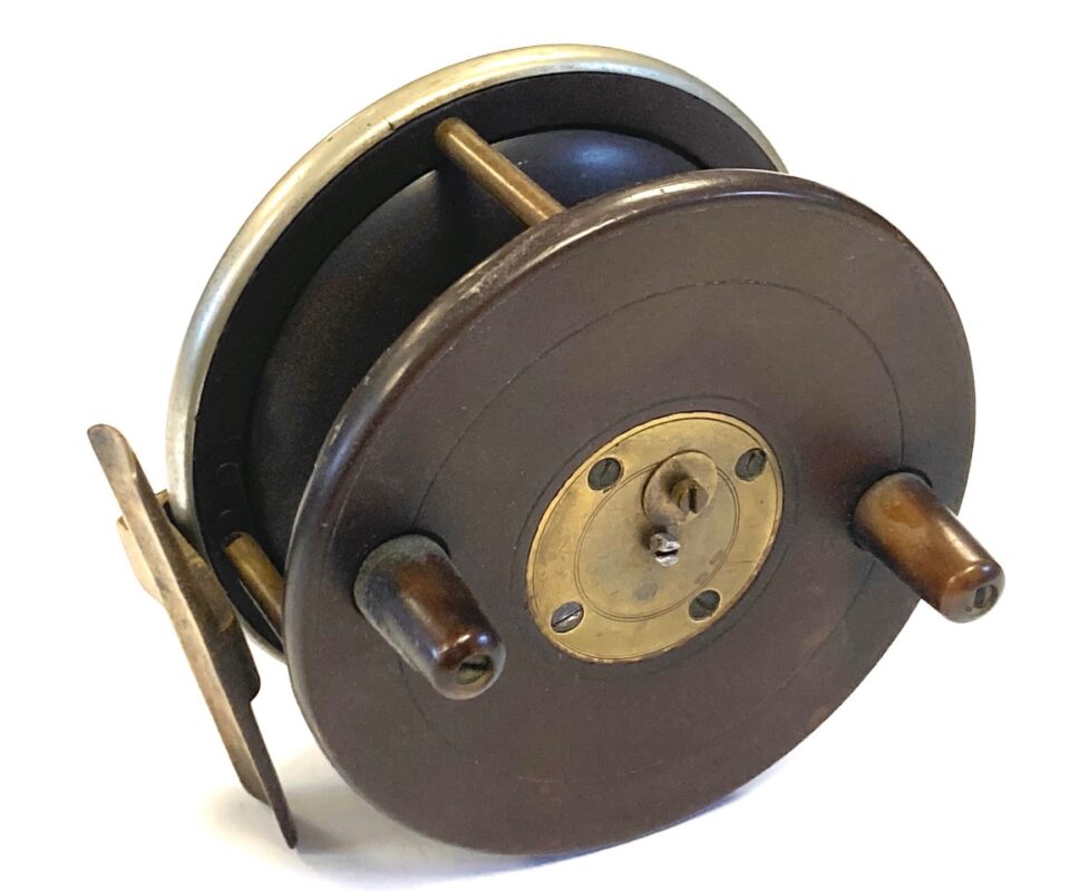 Alternative view of Unnamed D Slater Newark Patent Combination Reel 4″ With Line Guide And German Silver Rims