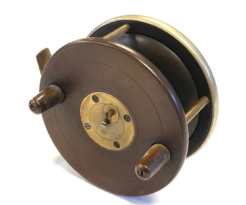 Unnamed D Slater Newark Patent Combination Reel 4″ With Line Guide And German Silver Rims