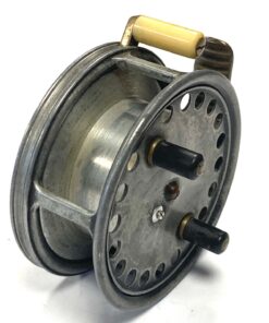 Alternative view of Hardy Silex Major 3.5″ vintage fly reel with early turning regulator