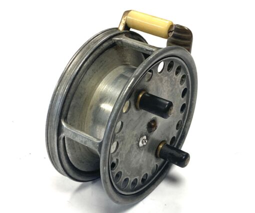 Alternative view of Hardy Silex Major 3.5″ vintage fly reel with early turning regulator