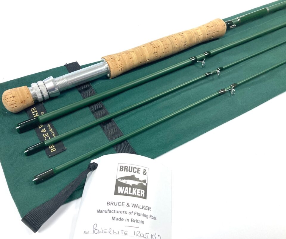Bruce & Walker Powerlite 10' Line #6 Three Piece Carbon Rod Plus Spare Tip Mint With Tags