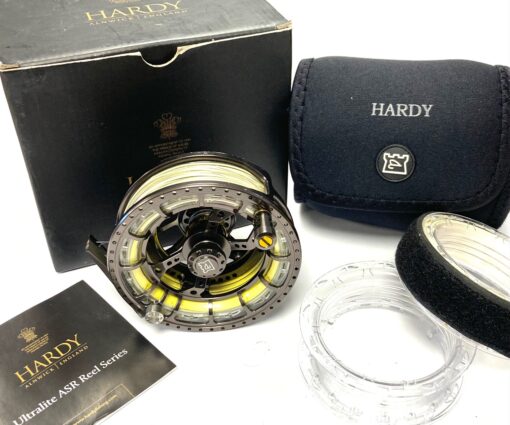 Hardy Demon 5000 Large Arbor Fly Reel, 2 Spare Cassettes, Padded Case & Box