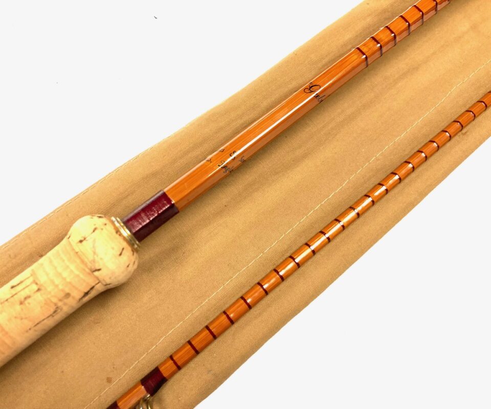 B James & Sons London The Grebe Split Cane Stalking Rod With Original Bag