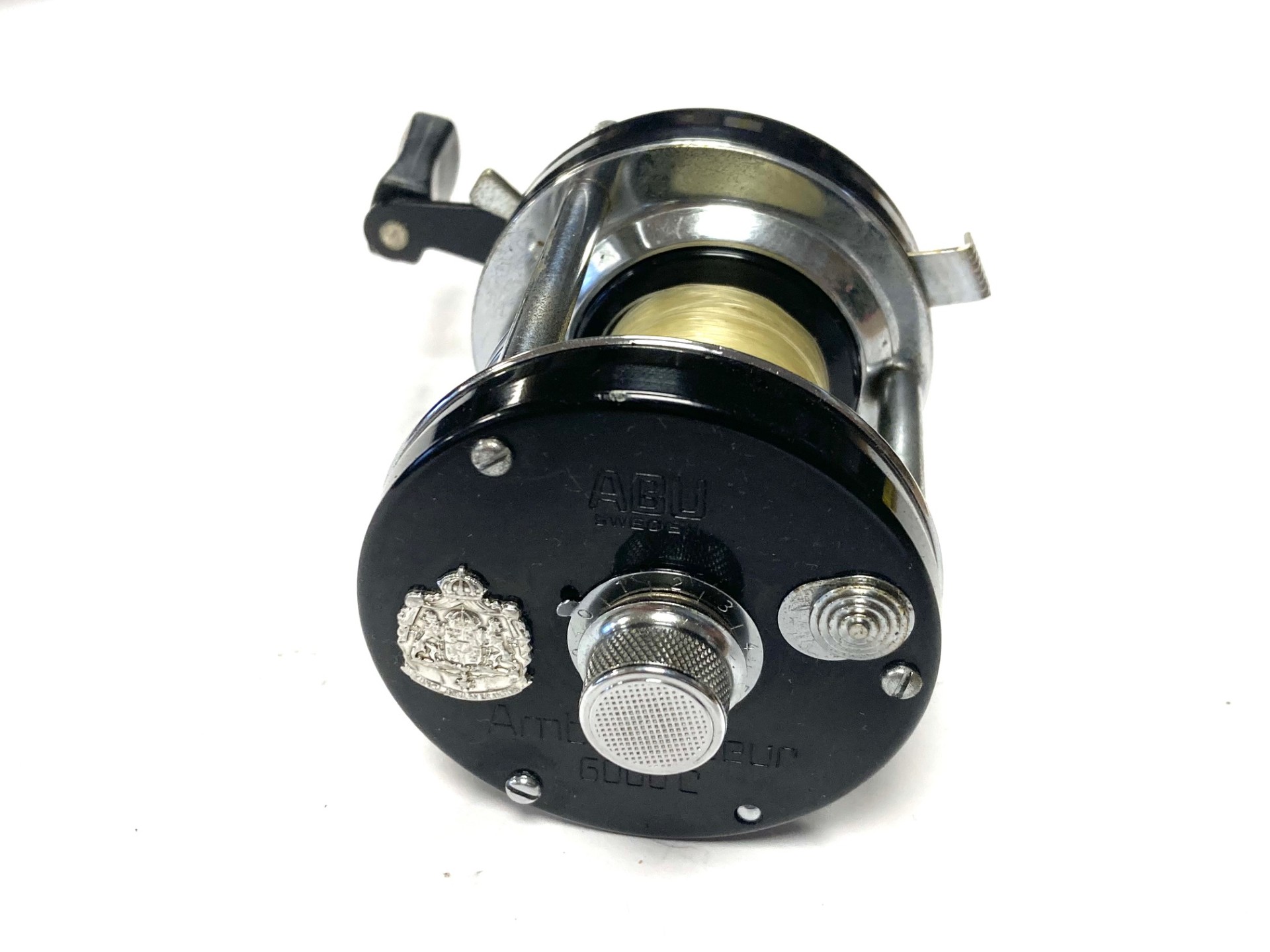 Abu Sweden Ambassadeur 6000 C black vintage reel with handbook and