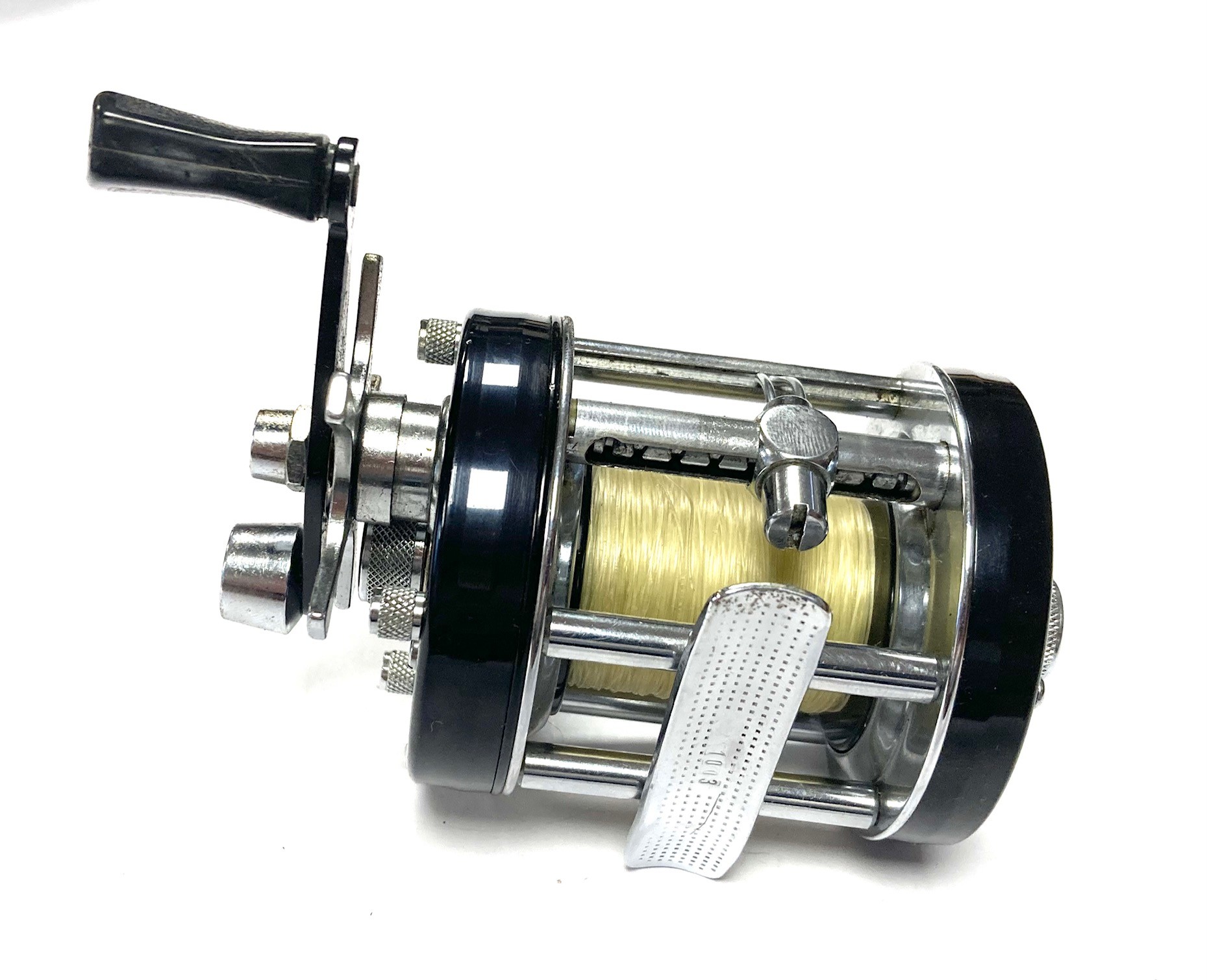 Abu Sweden Ambassadeur 6000 C black vintage reel with handbook and