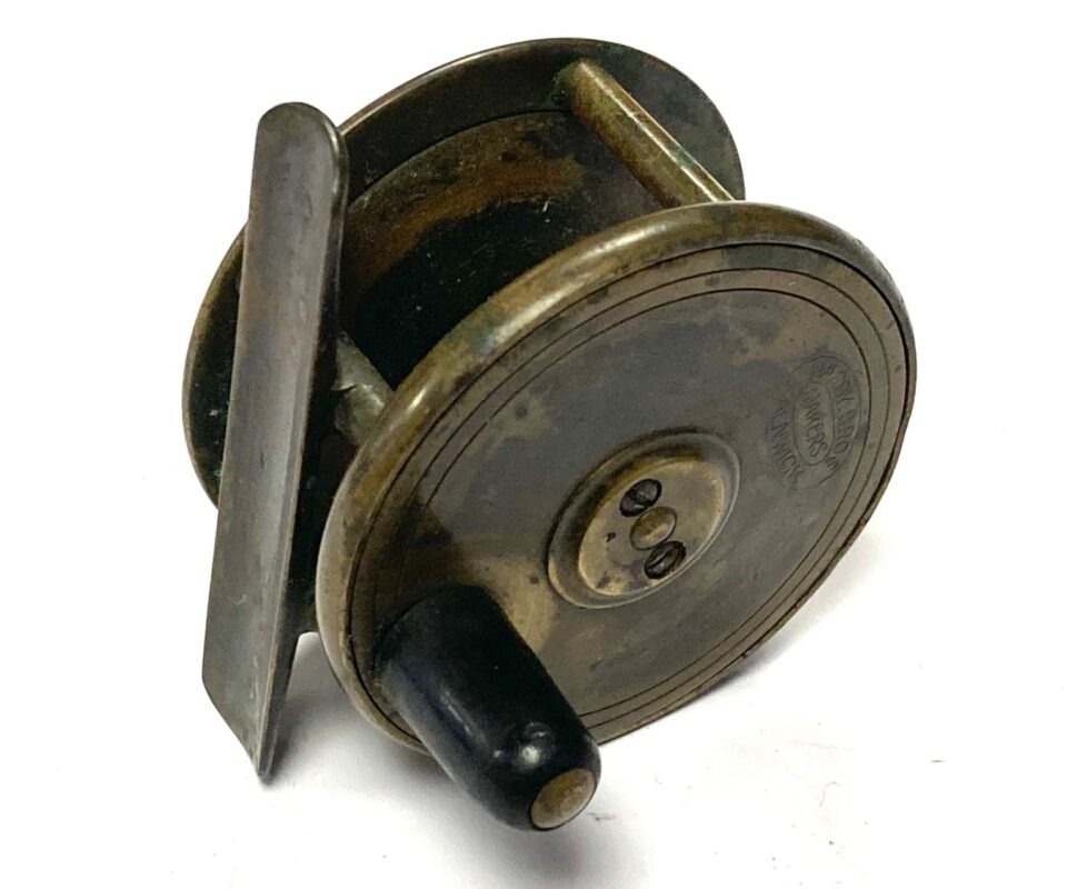 Hardy 2 1/4″ Brass Birmingham Reel Hardy Oval Logo 1880 Smallest Size