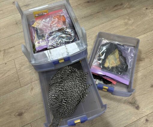 Gordon Griffiths Fly Tying Material Cock Pheasant Peacock Herl 4 x Trays