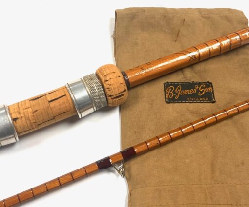 B James & Sons England 10′ 2″ MKIV Cane Avon Rod Two Piece And Bag