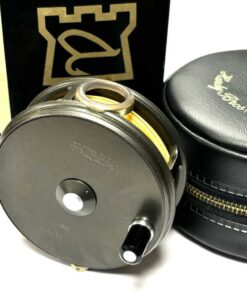 Hardy Perfect 3 3/8″ Trout Fly Reel with line guard, line and case fine condition