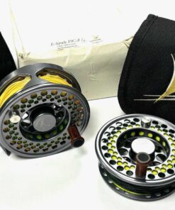 Vosseler Germany DC4 Large Arbor Alloy Trout Fly Reel 3.5″ With Spare Spool, Pouch / Box
