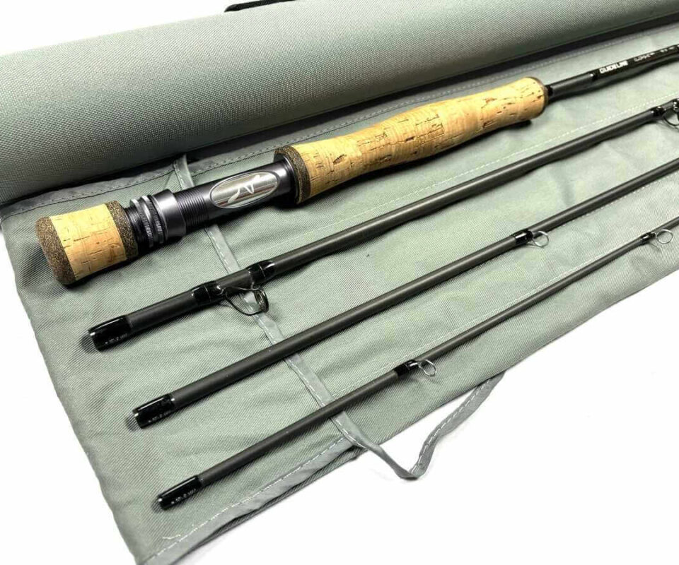 Guideline LPXe 10′ 4 Piece Carbon Trout Fly Rod #8 With Bag & Cordura Tube