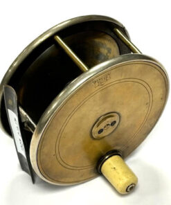 Alternative view of Malloch Of Perth 4.5" Vintage Brass & Ebonite Reel
