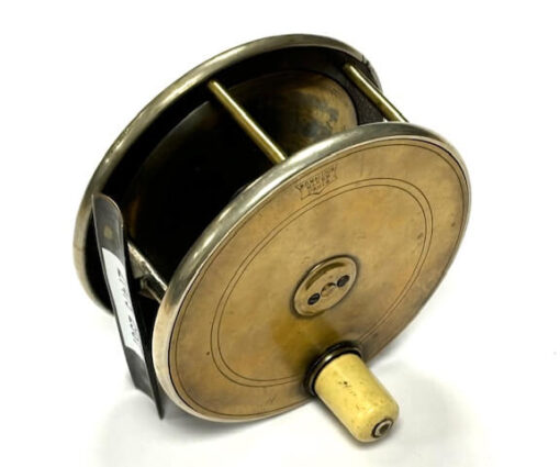 Alternative view of Malloch Of Perth 4.5" Vintage Brass & Ebonite Reel
