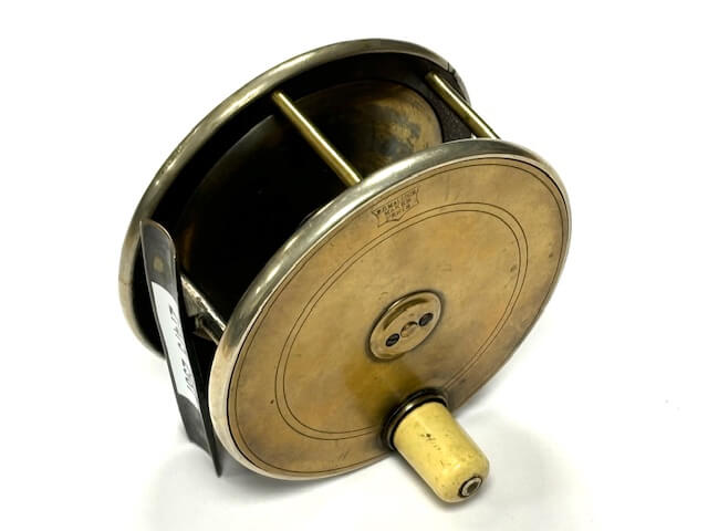 Alternative view of Malloch Of Perth 4.5" Vintage Brass & Ebonite Reel