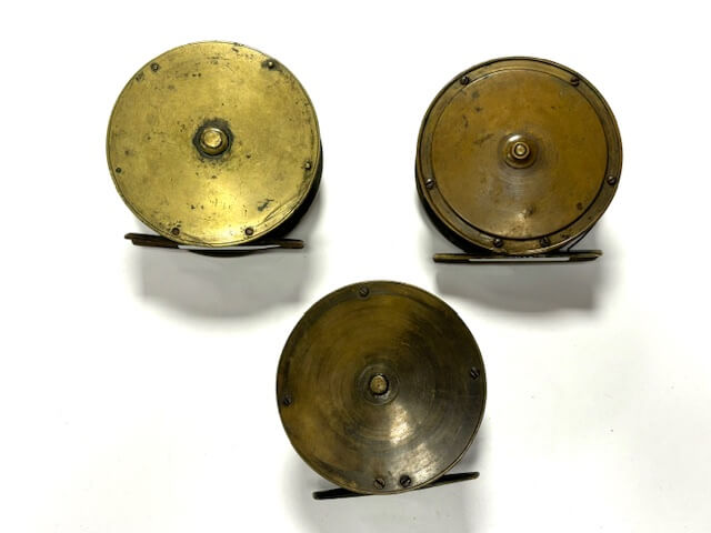 Alternative view of Three Vintage Brass Fishing Reels C1900