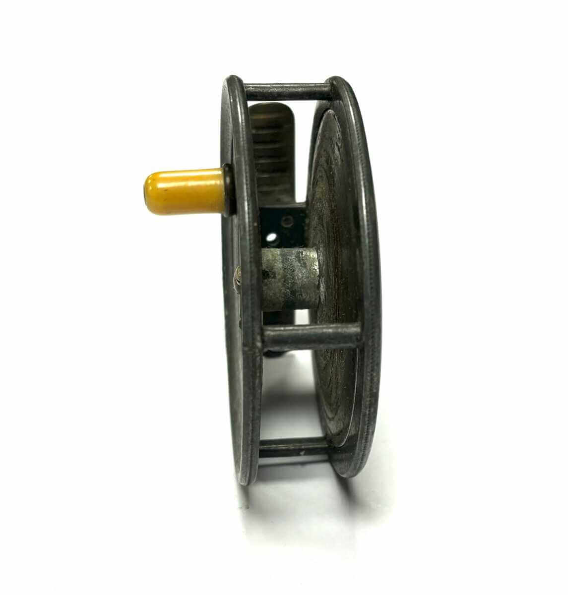 Hardy Uniqua 3 3/8″ Vintage Alloy Fly Reel White Handle 1910