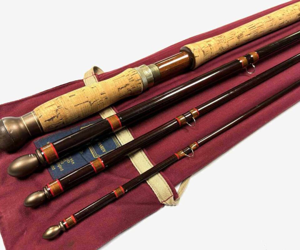 Hardy Sovereign Salmon Fly rod 15′ four piece carbon #9/10 Spey Tweed fly casting with bag super condition
