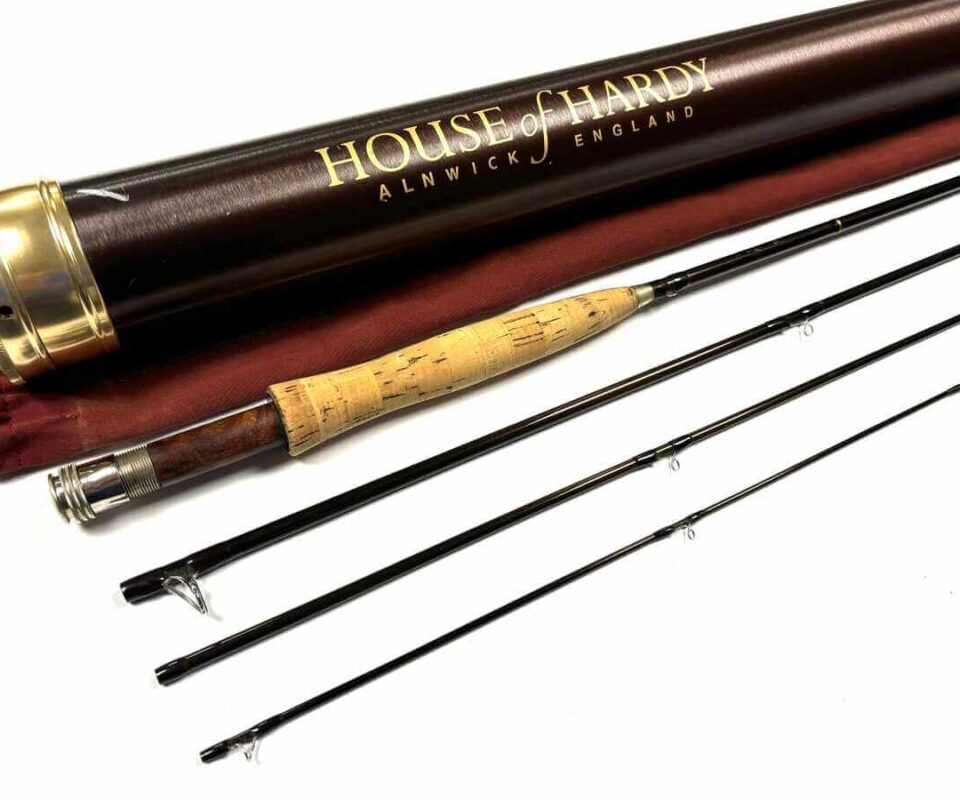 Hardy Origin 8’ 6″ 4 Piece Carbon Fly Rod #4 Rare Model With Bag Tube Sock