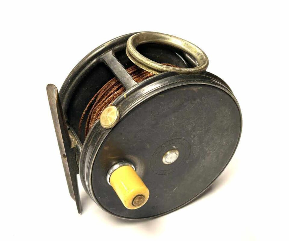   Hardy Perfect 4.25″ Salmon Fly Reel With Line Guard Silk Line Rare