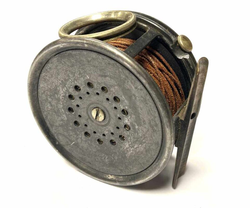   Hardy Perfect 4.25″ Salmon Fly Reel With Line Guard Silk Line Rare
