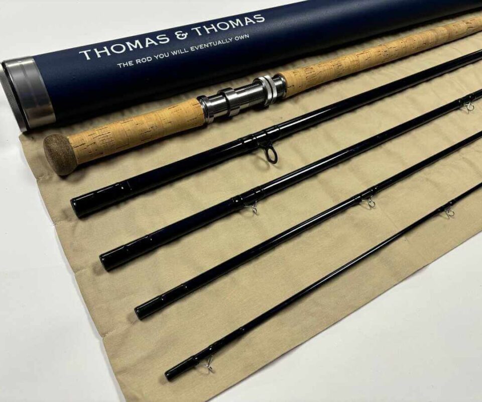   Thomas and Thomas DH 15′ Salmon Spey Fly Rod 5 Piece Line #10 With Bag & Tube Fine