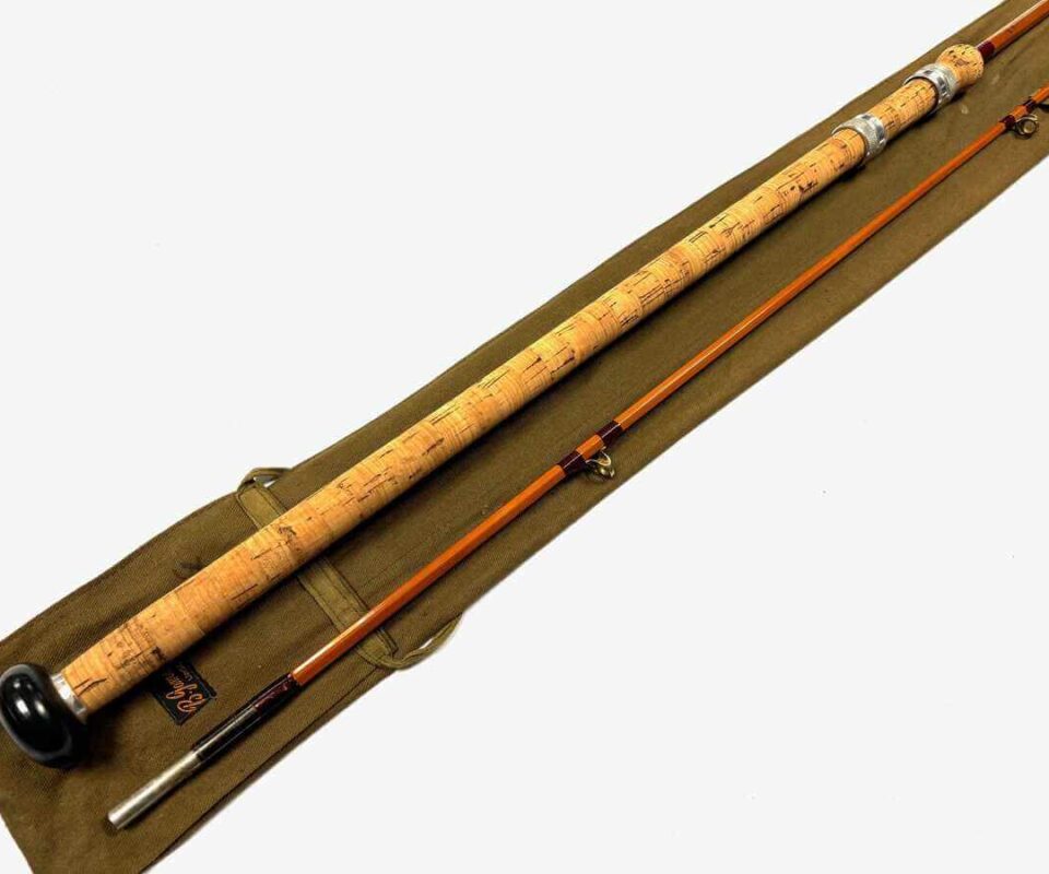   B James & Sons SS III Two Piece 9' Split Cane Spinning / Carp Stalking Rod With Bag UNIQUE