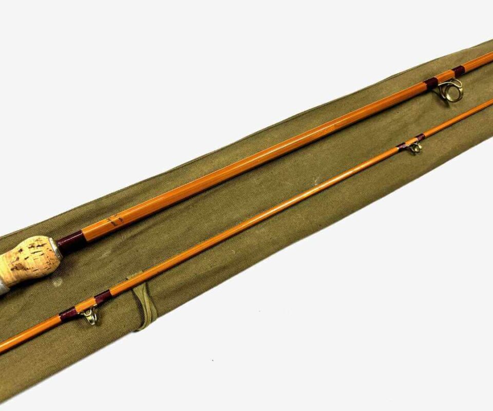   B James & Sons SS III Two Piece 9' Split Cane Spinning / Carp Stalking Rod With Bag UNIQUE