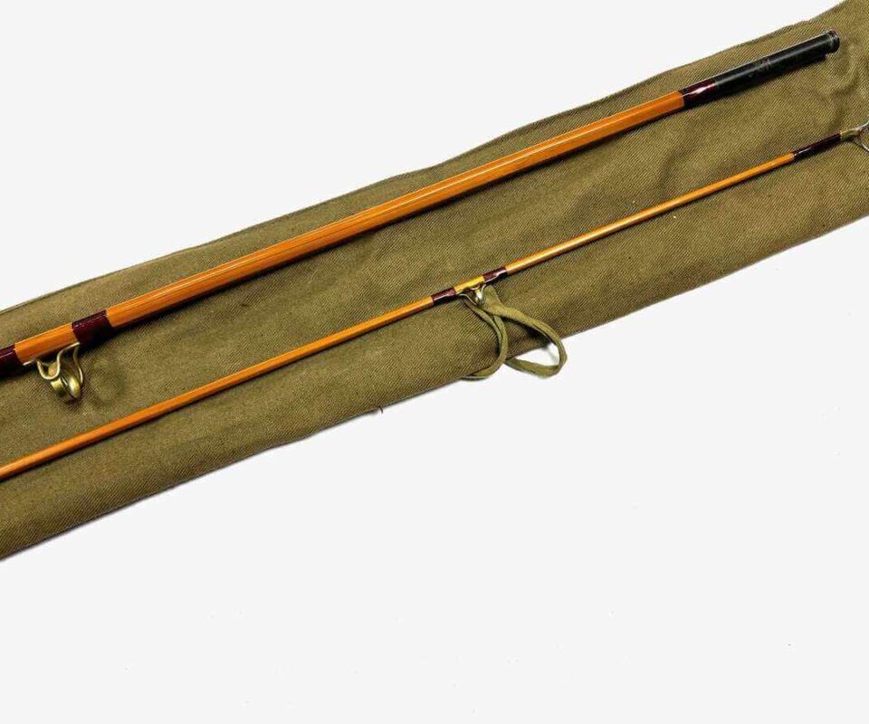   B James & Sons SS III Two Piece 9' Split Cane Spinning / Carp Stalking Rod With Bag UNIQUE