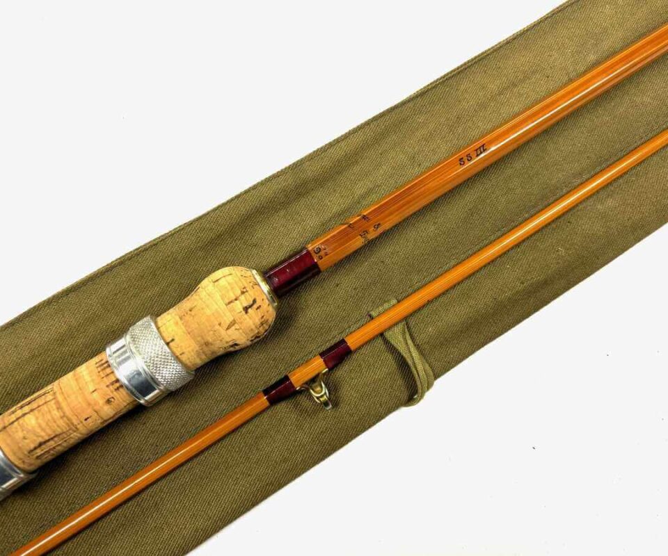   B James & Sons SS III Two Piece 9' Split Cane Spinning / Carp Stalking Rod With Bag UNIQUE