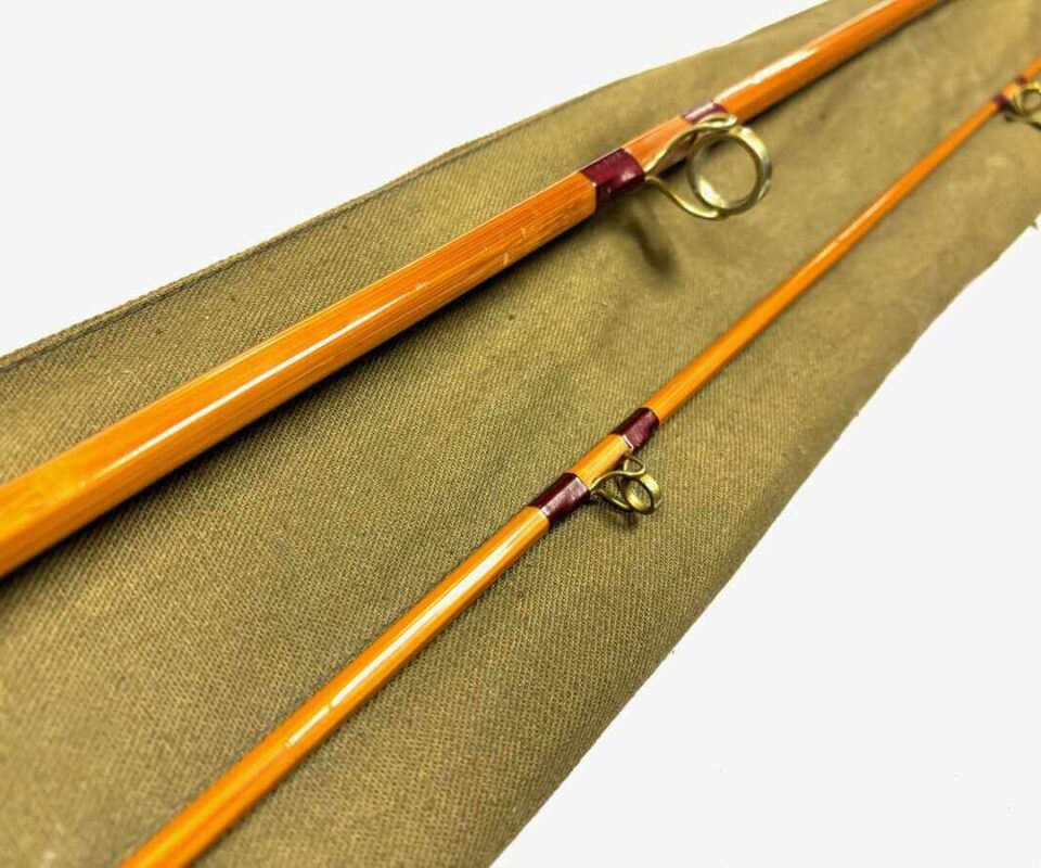   B James & Sons SS III Two Piece 9' Split Cane Spinning / Carp Stalking Rod With Bag UNIQUE