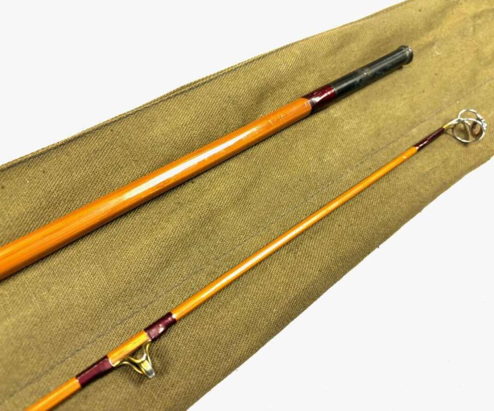   B James & Sons SS III Two Piece 9' Split Cane Spinning / Carp Stalking Rod With Bag UNIQUE