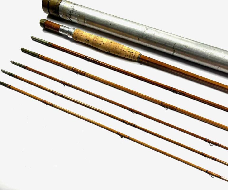   The Leonard Cane 4 Piece Plus Two Spare Tips 9' Trout Fly Rod Plus Bag And Tube