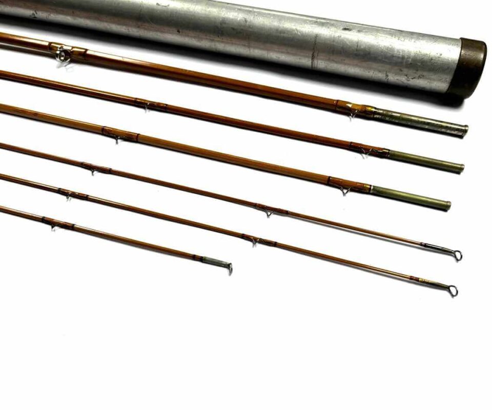   The Leonard Cane 4 Piece Plus Two Spare Tips 9' Trout Fly Rod Plus Bag And Tube