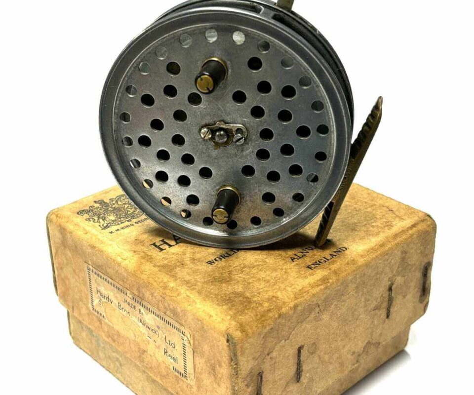   Hardy Eureka 3.5″ Vintage Alloy Trotting Centrepin Reel With Side Lever Check & Box
