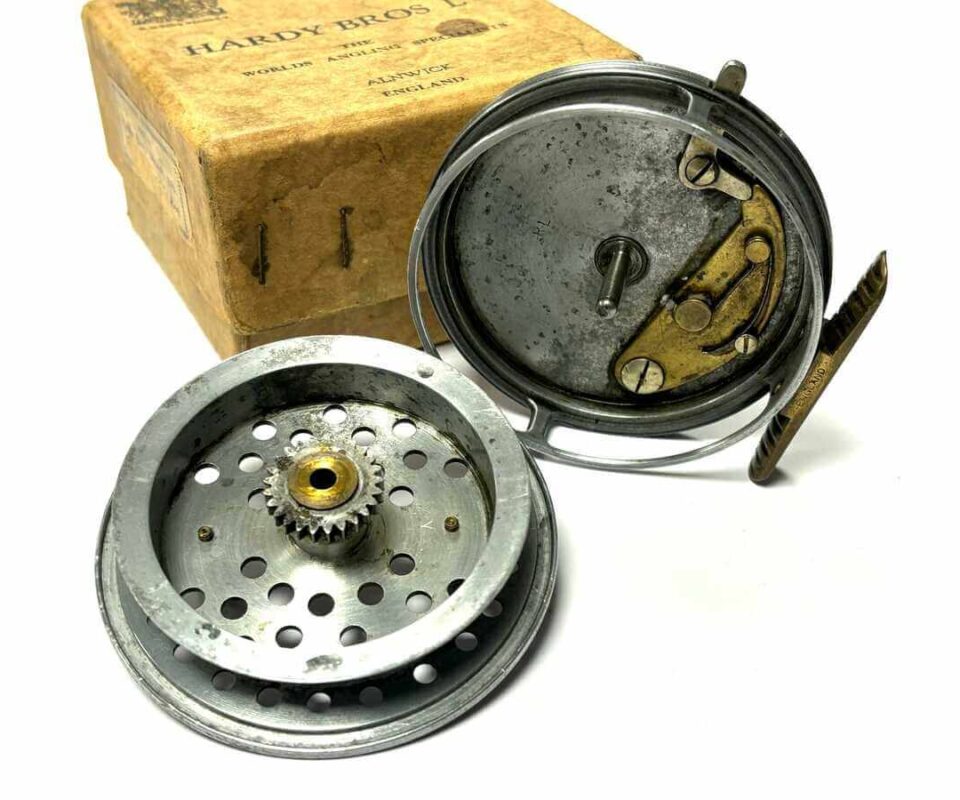   Hardy Eureka 3.5″ Vintage Alloy Trotting Centrepin Reel With Side Lever Check & Box