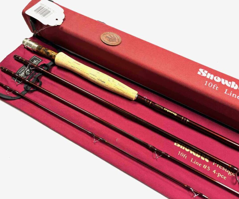   Snowbee Prestige 10' Four Piece Trout Fly Rod Line #5 With Bag And Case
