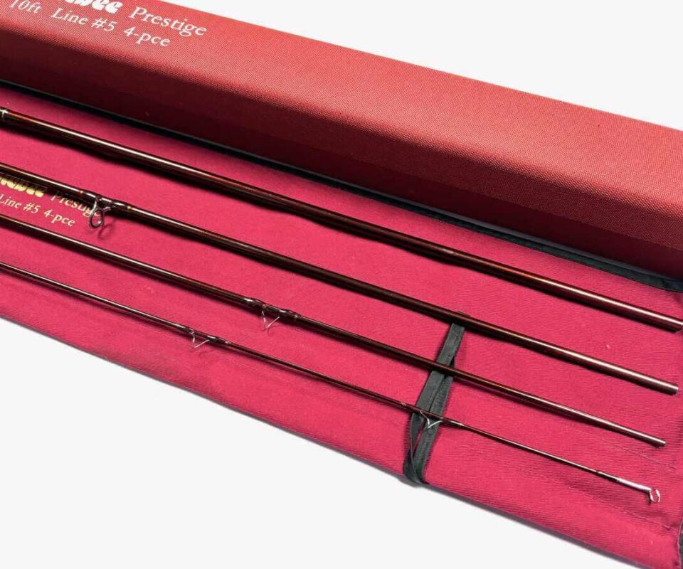   Snowbee Prestige 10' Four Piece Trout Fly Rod Line #5 With Bag And Case