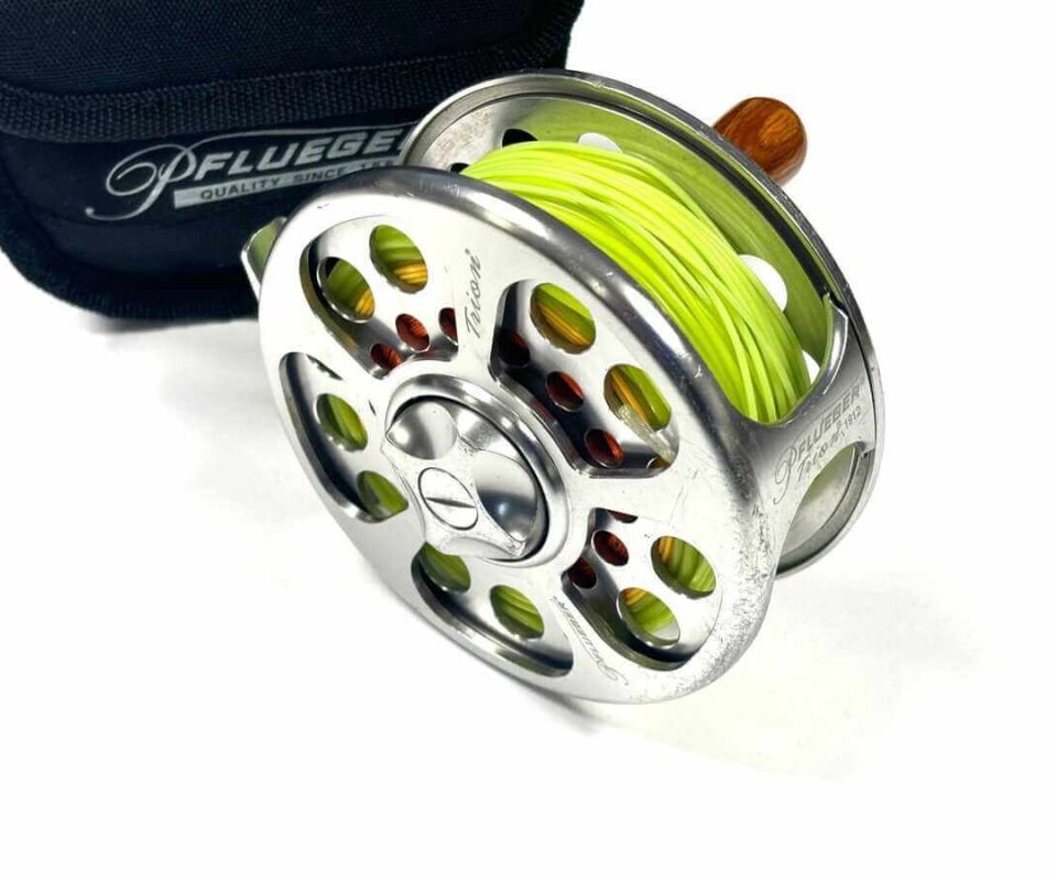   Pflueger Trion 1912 4″ Salmon Fly Fishing Reel With Pouch