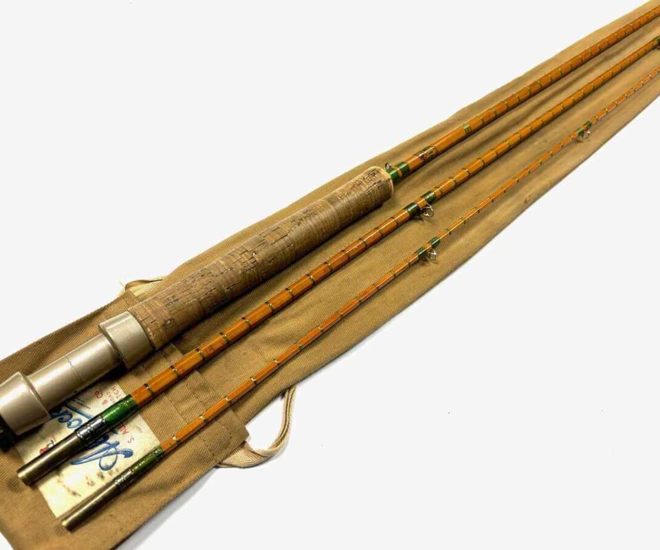   Allcock The Sapper 10' 3 Piece Split Cane Trout Fly Rod With Original Bag