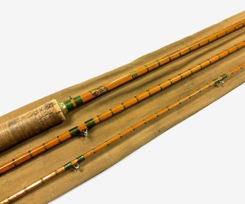   Allcock The Sapper 10' 3 Piece Split Cane Trout Fly Rod With Original Bag