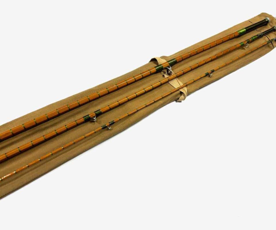   Allcock The Sapper 10' 3 Piece Split Cane Trout Fly Rod With Original Bag