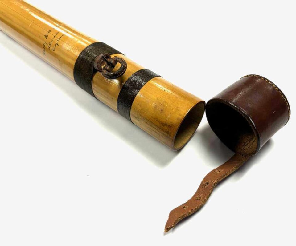   Hardy Bamboo Rod Tube Rare 110cm c1900