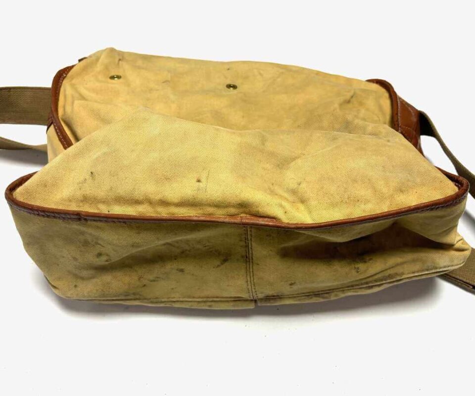   Barbour Leather And Canvas Trout Fishing Bag
