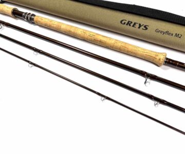   Greys Greyflex M2 15′ 4 Piece Carbon Salmon Fly Rod Line #10 With Tube Bag & Tube