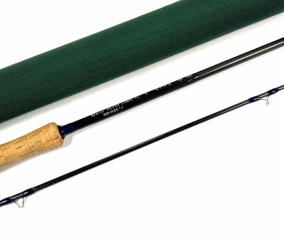   Orvis Silver Label TL 10′ 2 Piece Carbon Fly Rod #7 With Bag And Tube