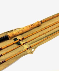   Hardy Gold Medal 9′ 6″ 3 Piece Plus Spare Tip Split Cane Trout Fly Rod And Bag