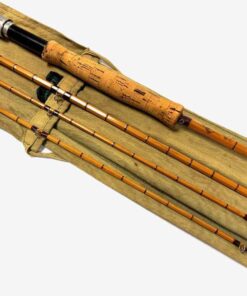   Hardy Gold Medal 9′ 6″ 3 Piece Plus Spare Tip Split Cane Trout Fly Rod And Bag