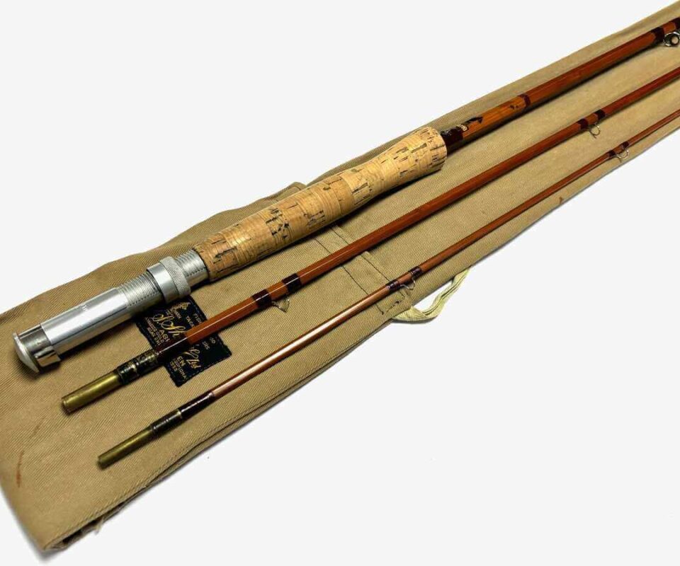   J S Sharpe The Scottie The Aberdeen 9’ 3” Three Piece Impregnated Split Cane Trout Fly Rod With Bag
