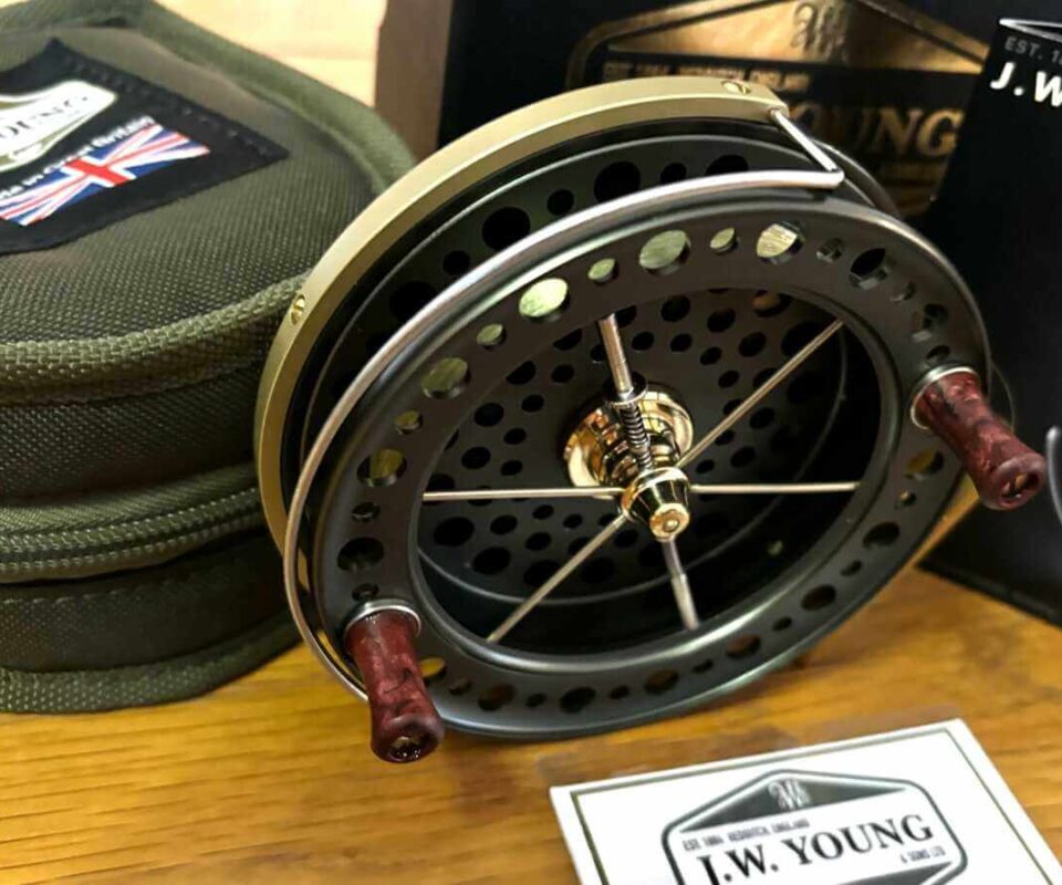   J W Young 4.5″ James Young Heritage Centrepin Trotting Reel With Case And Box