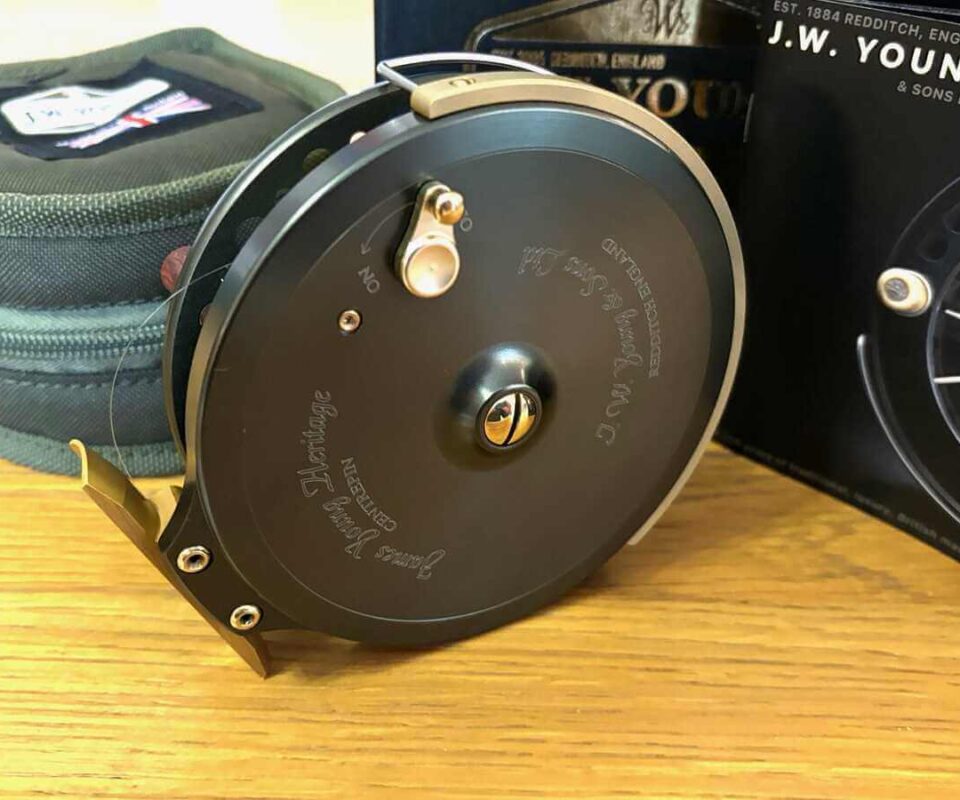   J W Young 4.5″ James Young Heritage Centrepin Trotting Reel With Case And Box
